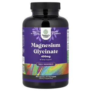 Nature's Craft Magnesium Glycinate, 180 Capsules (100 mg per Capsule)