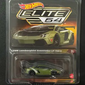 Hot Wheels Elite 64 LBWK Lamborghini Aventador LP 700-4 Green Matte Car Model 21
