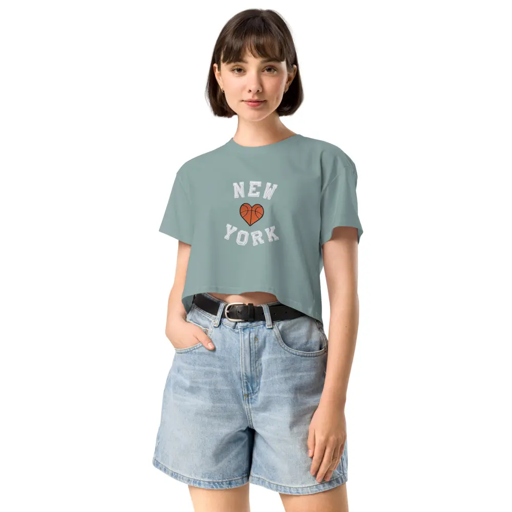 New York 2026 Basketball Fan Women’s multi-color crop top cropped t-shirt