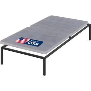 Premium 38 mm split wood bunkie board, twin size bed — 2-piece under-mattress support boards, fully assembled, fabric ventilation cover — replaces wooden slats or box springs for bed frames