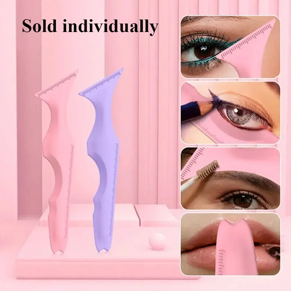 Reusable Silicone Eyeliner Ruler, Eye Makeup Guide Template, Eyeliner Shaping Tool, Mascara Lipstick Beauty Aid, Cosmetic Helper, Cosmetic Tools
