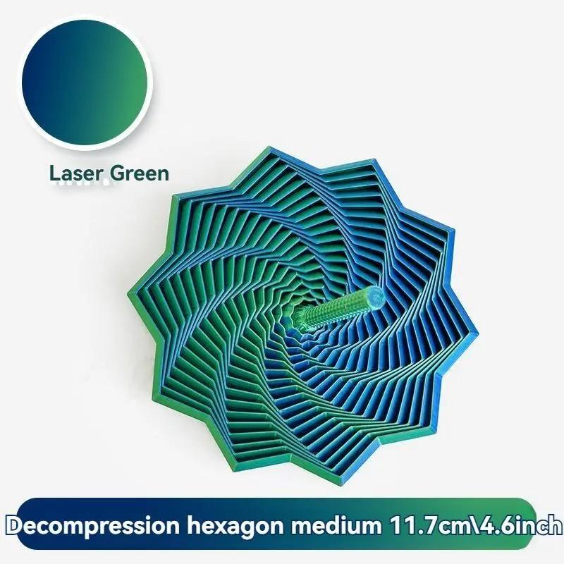 3D Printed Sensory Fidget Star, Hexagonal Fractal Design with Handle, Visual and Auditory Stress Relief Toy, Stress Relief Sculptures, Perfect Gift for Christmas & Birthdays Relaxation Stick Solution