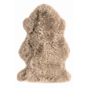 HomeRoots  Latte New Zealand Natural Shearling Sheepskin Rug