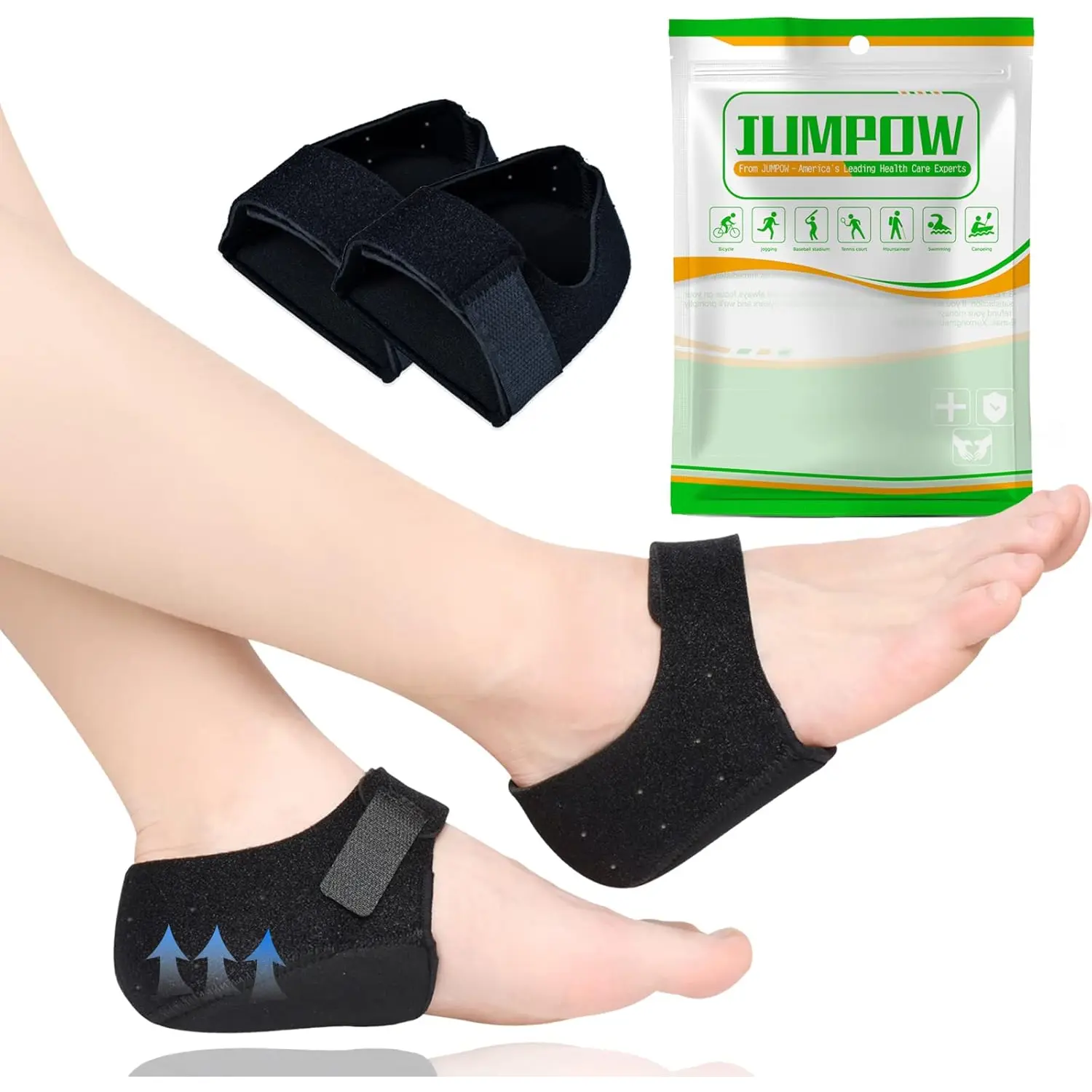 Heel Protectors, Heel Cups for Heel Pain, Heel Support, Thicken&Breathable, Idea for Plantar Fasciitis Relief, Bone Spur, Achilles Tendinitis, Gel Heel Pads, Silicone Heel Cushion for Men & Women