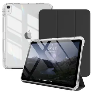 Transparent Smart Protective Case, Anti-Drop, Compatible with iPad 2026 Air 4 5 6 7 8 Air 4th/5th Gen M2/M3/M5/M4  Pro 13/12.9, Mini 6/7, Pen Slot ipad 10th gen 11th A16 mini 6/7 A17 Pro iPad 7/8/9 Tablet case cover