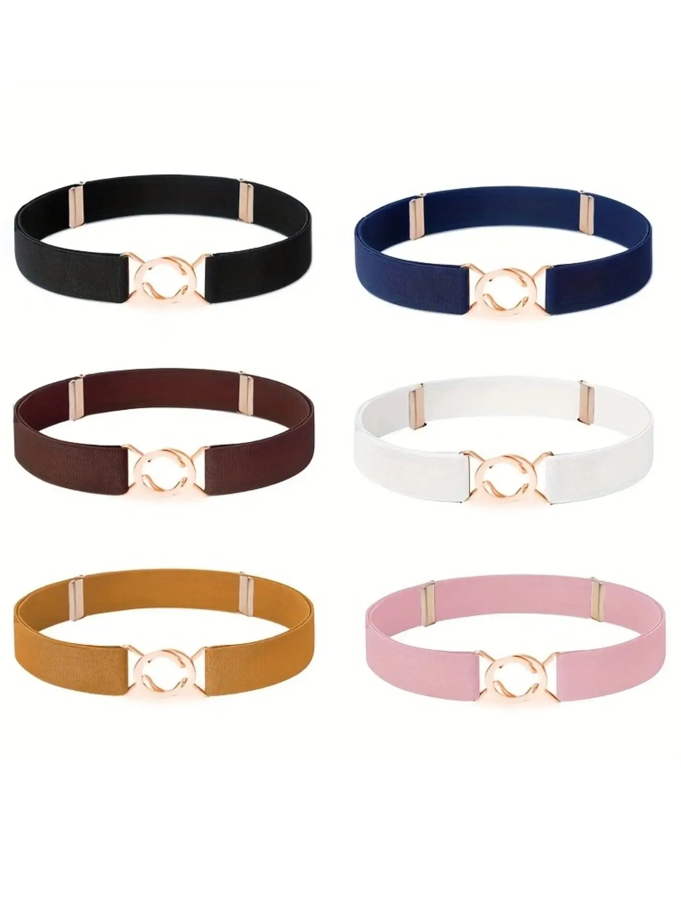 Women's Minimalist High Stretch Tape Belt for Summer 2024, Fashion Minimalist Versatile Adjustable Plain Metal Buckle Waist Belt for Daily Outdoor Vac