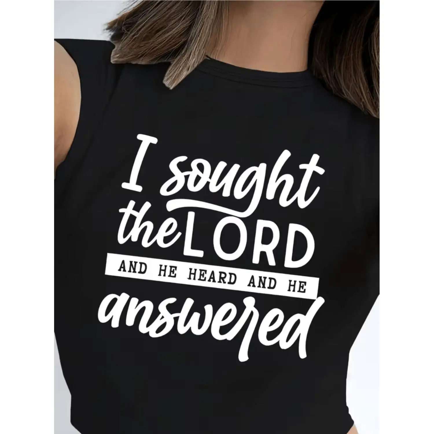 Women's clothing, Women's faith T-shirt - "I found the Lord, He healed me" scripture print