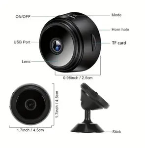 4/6pcs Mini Wireless Surveillance Camera with 2.4G WiFi, HD 1080P, Supports 128GB Cards, Night Vision, Audio, USB Power, Remote View, Wide-angle, Easy to Carry, for Home, Pet, Bedroom, Black Fridays.