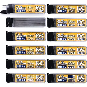 1920 count, 0.5 mm HB #2 Lead Refills, 12 Dispensers, 160 count Per Dispenser, Fine Thickness, Break Resistant Lead/Graphite