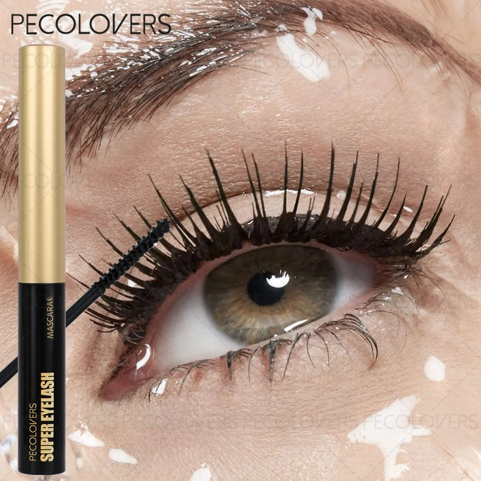 1PC Waterproof and Smudge-proof Mascara – Gentle Texture, Thin Brush Head, Thickens and Curls Eyelashes, Quick-drying, Suitable for Halloweenmusic Festival/stage Makeup Enhancing Mascara