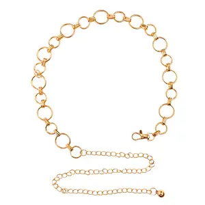 Statement Gold Multi Ring Waist Chain Belt
