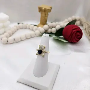 LaYaiBoutique #2455 Bear Ring with Blue Stone — 14K Gold-Filled — High Quality