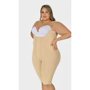 F-0478 - Knee-length faja with back coverage and adjustable straps
