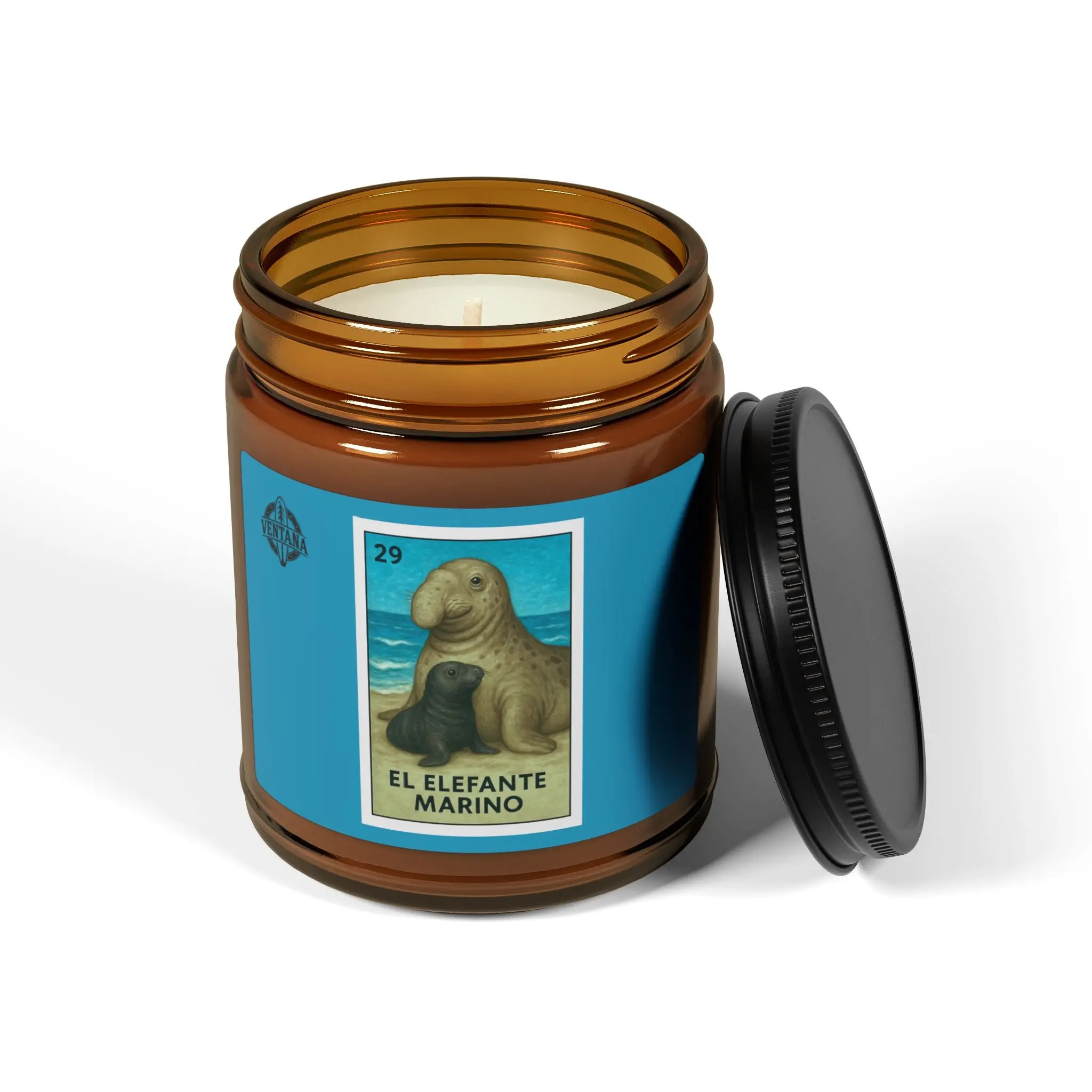 Elephant Seal Lotería - Scented Soy Candle (El Elefante Marino) Decor Fragrance