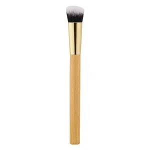 Concealer Brush - Angled Design for Seamless Application Single Makeup Brush Set Beauty Tools Bamboo Handle Foundation Brush Thick Head Brush