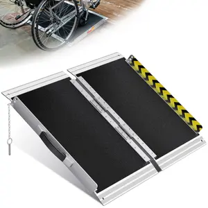 Portable 2FT Wheelchair Ramp – Non-Slip Aluminum Folding Ramp for Steps, Doorways & Curbs | Lightweight Handicap Access Ramp for Home & Outdoor Use