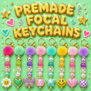 Pre-made focal keychains