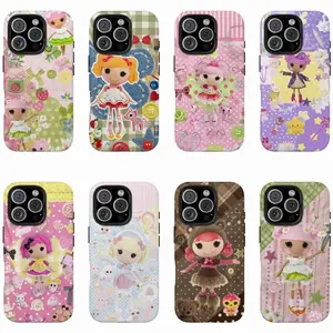 Lalaloopsy Phone Case, Polka Dot | Gingham Print Shockproof Case Cover, Suitable for iPhone 17-11 Pro Max/Plus and  Samsung Galaxy S23-25