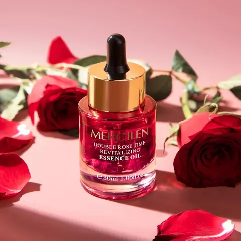 Moncilam Double Rose Rejuvenating Oil 30ml, facial and body moisturizing massage oil, Body Oil Moisture, Moisturizing Body Oils, skin care, containing rose essential oil and plant squalane, suitable for all skin types