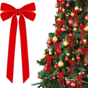 Christmas Tree Bows - Set of 12 Large Velvet Bows for Christmas Tree & Holiday Decor Top Rated Christmas Tree Bow Ornaments - 12PCS Red Velvet Bows for Festive Tree & Home Decor Amazon's Choice Red Velvet Christmas Bows - Set of 12 Large Bows for Christma