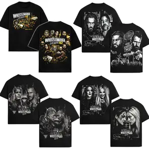 [Collection] WrestleMania Las Vegas 42 WWE Graphic T-Shirt, WrestleMania 42 Vegas Event Shirt, Roman Reiigns Cody Rhodes Rhea Ripley Seth Rollins Wrestling Fan Tee, WWE Casino Vegas Style Vintage Streetwear Shirt