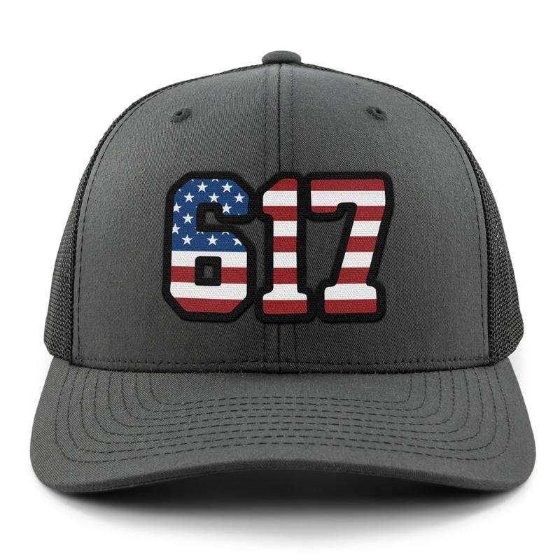 Boston 617 Stars & Stripes Classic Snapback Trucker Hat