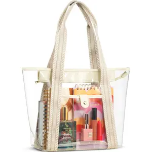Handy Laundry Clear Bag for Stadium Events - Large Transparent Tote - Clear Purse for Women, Work, Beach & Shopping