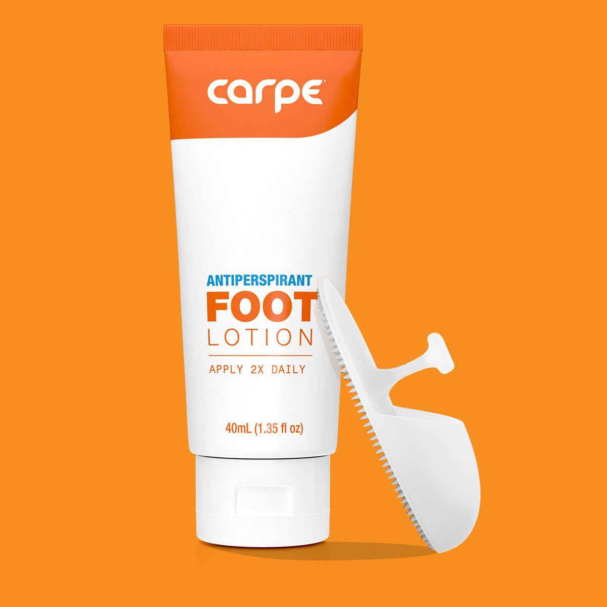 Carpe Sweat Absorbing Foot Lotion - Effective Formula with No Residue for Foot Sweat and Odor Control