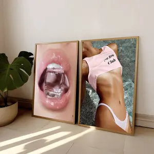 NoBraClub Girl & Lips Posters