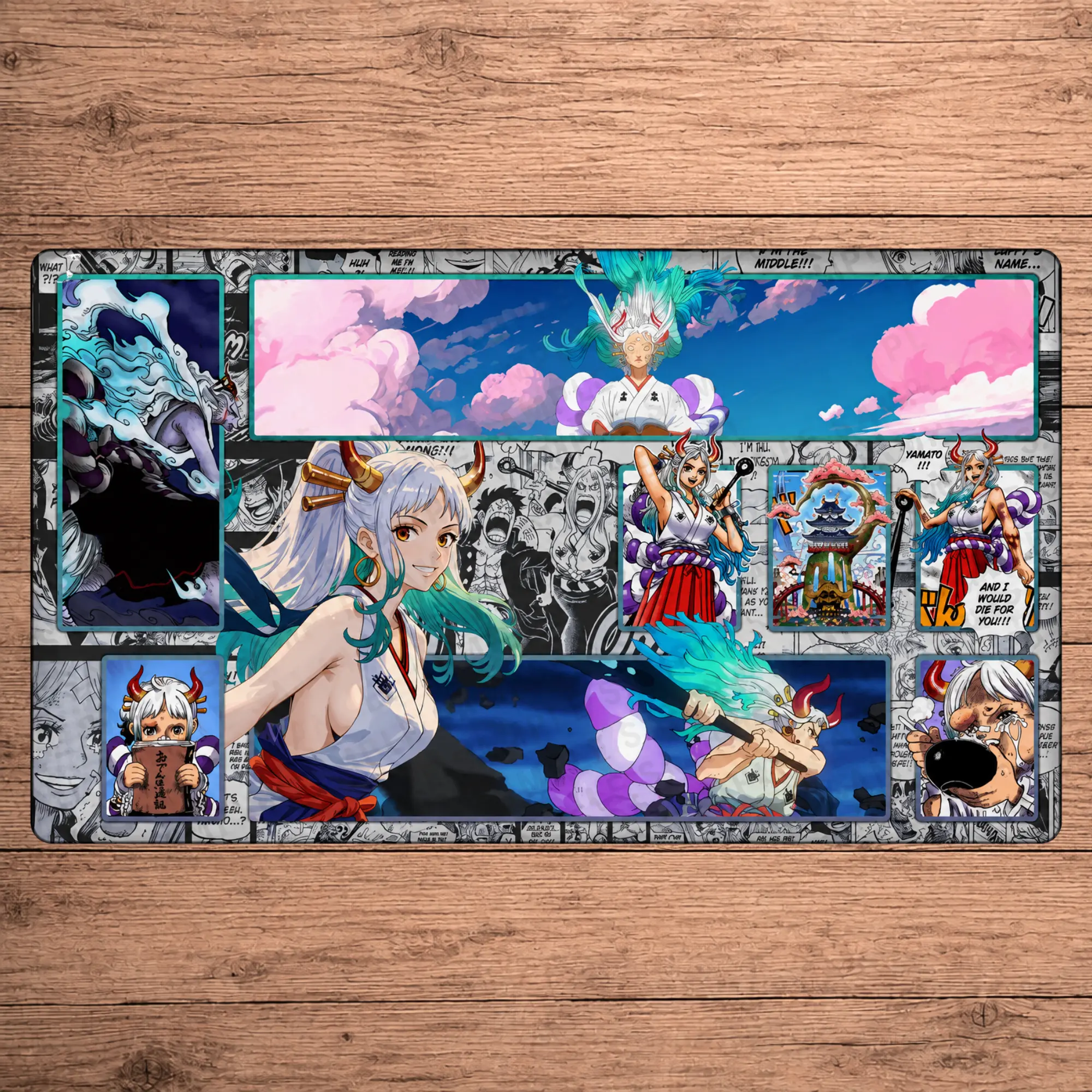O-P TCG Yamato Playmat, Anime Deskmat Mousepad, Sage Extra Large Extended Mouse Pad