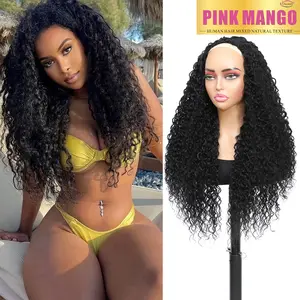 Long Burmese Curly Half Wigs for Black Women, 3 in 1 Glueless Wear and Go Protein Synthetic Hair Flip Over Wig, Soft Natural Human Hair Feel, Lightweight Beginner Friendly, Clip and Leave Out Options