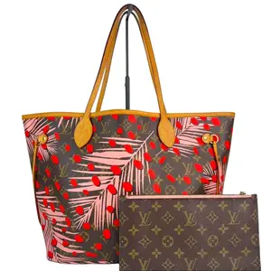 Pre-owned Louis Vuitton Leather Tote Bags MM Neverfull Jungle Dots Monogram Limited Edition Tote Bag