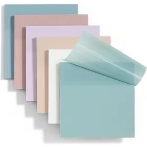 Transparent Sticky Notes, 3x3 inch Pastel Color Clear Sticky Notes, Self-Adhesive  Translucent Sticky Notes for Annotation College School and Office Supplies - 300 Sheets
