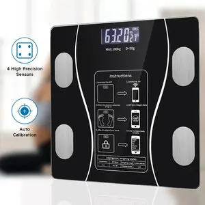 Smart Body Fat Scale Wireless LED Digital Bathroom Weight Scale Body Composition Analyzer Testing Scale