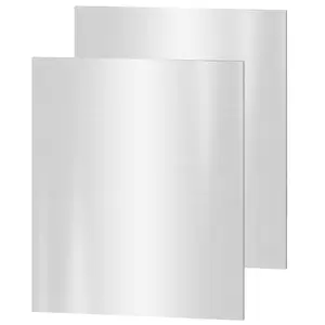 2 Pack 304 Stainless Steel Sheets, 4" x 6" x 1/8" Thick (10 Gauge) - Food-Grade Metal Plates, Rust-Resistant Shim Plates for Kitchen DIY, Craft Making, Home Improvement, Industrial Projects, Machining \u0026 Fabrication - Durable Stainless Steel Blanks, E