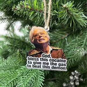 Uncle Baby Billy Christmas Ornament, The Righteous Gemstones Double Sided Acrylic Ornament, Funny Holiday Meme Gift, Xmas Tree Decor