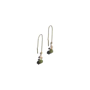 Madeleine — Jade and Freshwater Pearl Drop Earrings