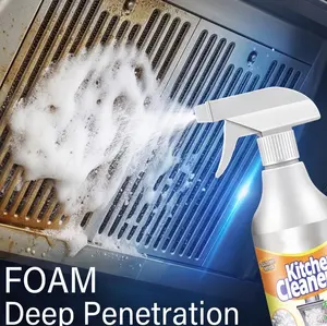 Multi-Purpose Foam Kitchen Cleaner, Fast-Dissolving Burnt Grease & Grime Remover, Safe Formula for Stove, Range Hood & Cabinets