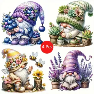 4pcs Mini Diamond Painting Kit, Diamond Art Tools, Adult Art Craft Set, Handicraft, DIY 5D Round Drill Home Decor, Halloween Festival Wall Decoration