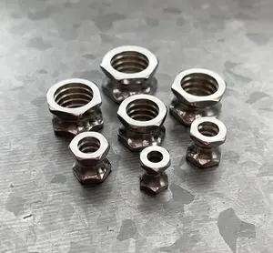 PAIR of Stunning 316L Surgical Steel Hexagon Bolt Double Flare Tunnels - Gauges 2g (6mm) thru 5/8" (16mm)