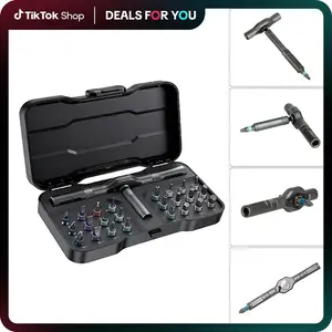 DEEOEE 【DealsForYouDays】24 in 1 DlY Screwdriver Set,1 Set SwitchableScrewdriver Shape Magnetic Screwdriver Set,Compact and Portable Ratchet Screw0driver SetHome Repair Tool Box,Gift for Christmas,New Year
