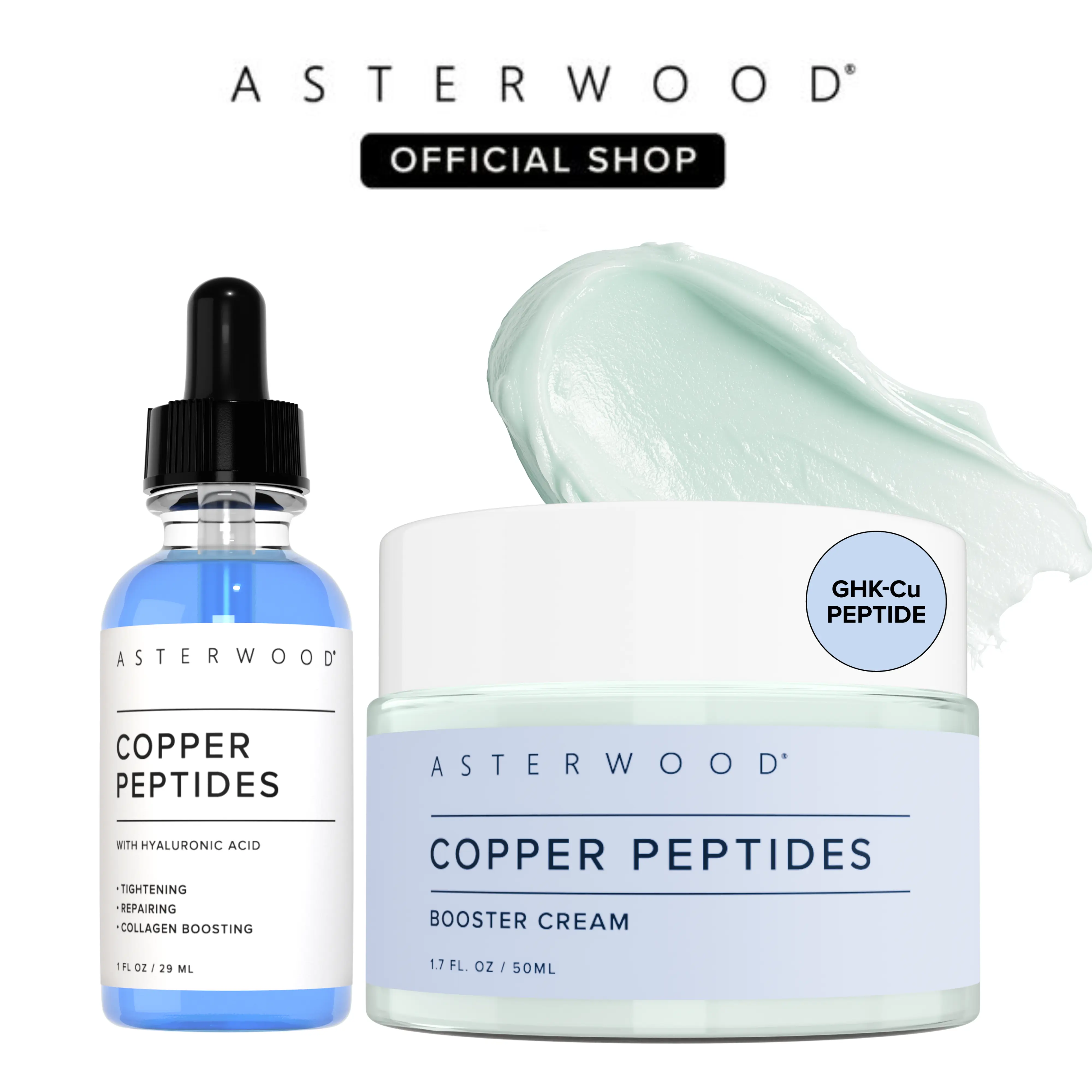 GHK-Cu Copper Peptides Duo - GHK Cu Peptide Serum & Copper Peptides Booster Cream GHK-Cu Copper Peptides Duo - GHK Cu Peptide Serum & Copper Peptides Booster Cream