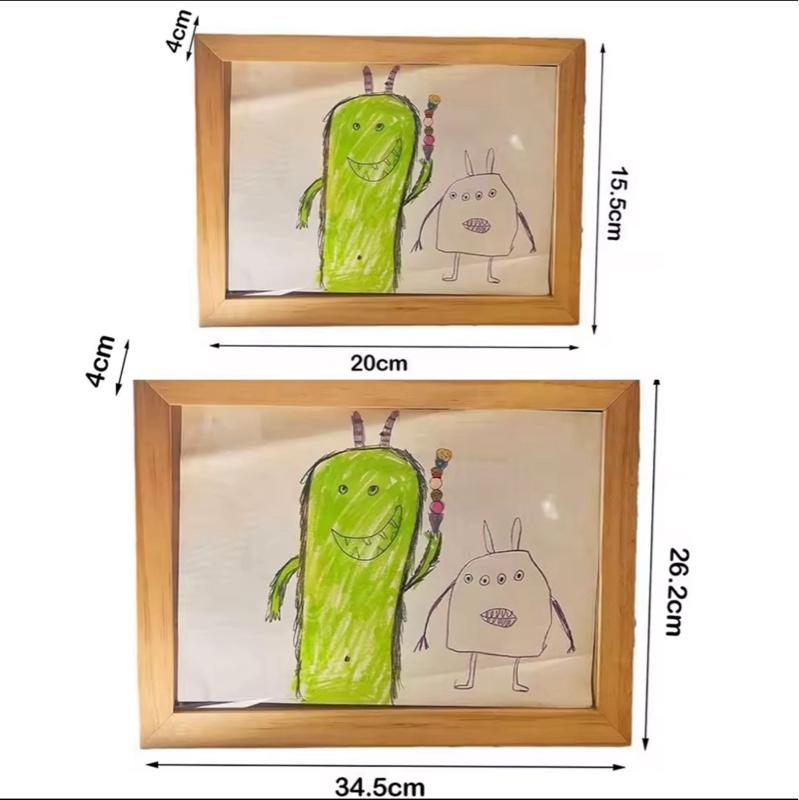Creative Wall Decoration Wooden Kids Art Frame Changeable Rotatable Photo Frame Family Portraits Memorial Picture Frame Kids