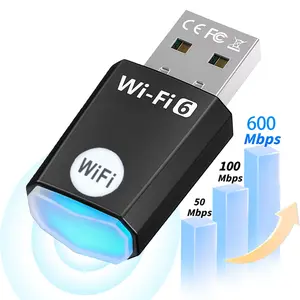 USB WiFi Adapter,600Mbps Dual Band 2.4G/5G Wireless WiFi Adapter for Laptop,Wireless Network Support Windows 11/10/8/7,USB Dongle for PC,Wireless Hight Speed Rate,Mu-MIMO,Driver Free