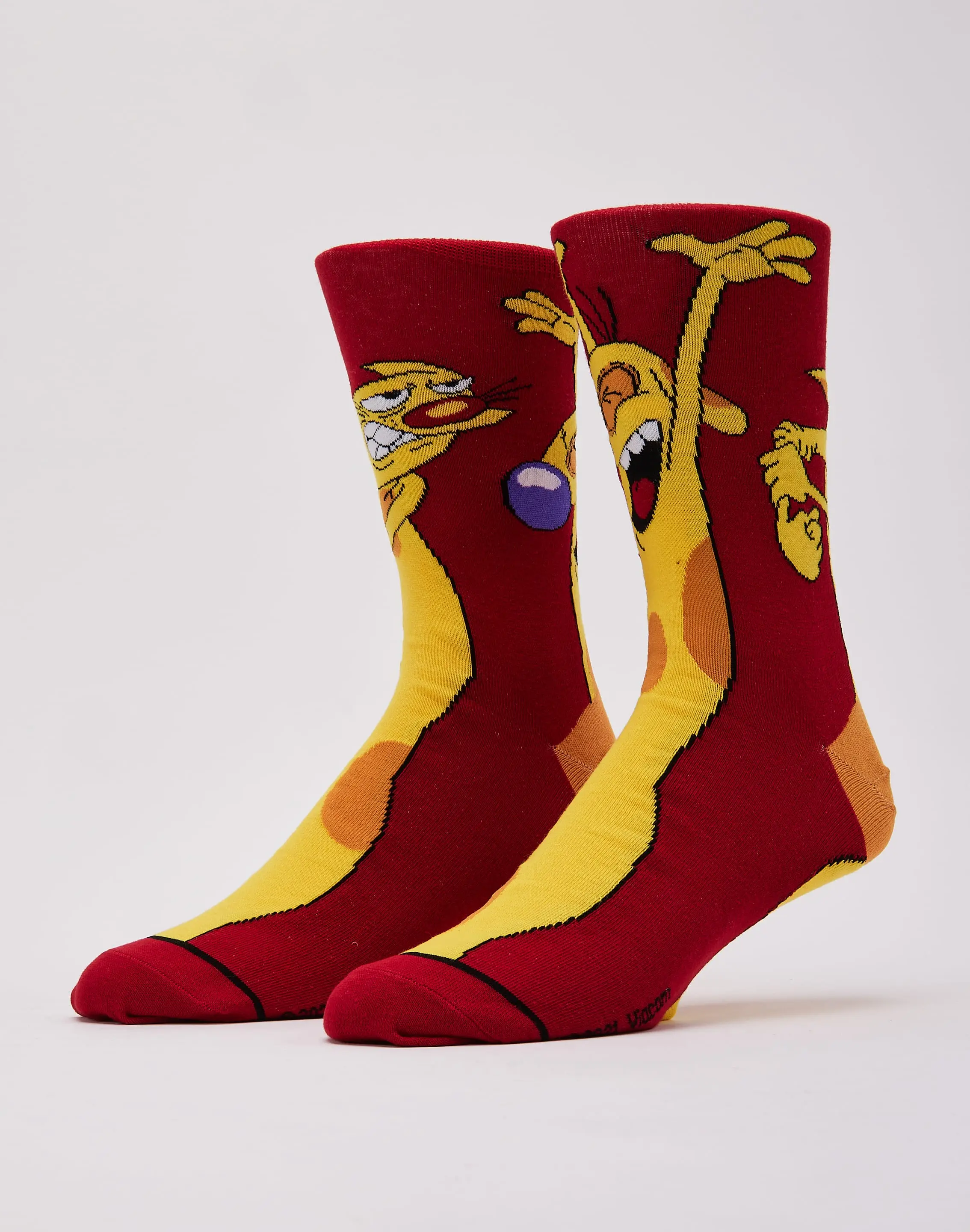 Mens Odd Sox CatDog Crew Socks