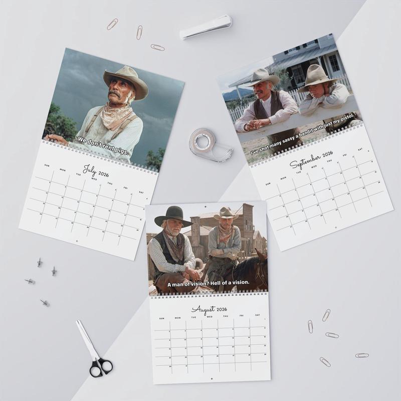 Best Line Of Woodrow and Gus Quotes 2026 Wall Calendar, Lonesome Dove Movie Desktop Calendar, Funny Western Movie Calendar, Cowboy Movie Merch, Wall Decor, Home Decoration, Christmas Holiday Gift, New Year Present.