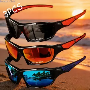 3-Pack Polarized Sports Sunglasses for Men and Women, UV400 Protection Wrap-Around Fishing Cycling Glasses, Lightweight Anti-Glare Outdoor Eyewear for Running, Baseball, Driving & Outdoor Adventure