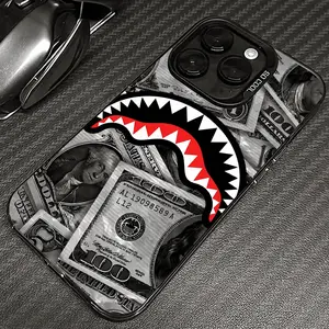 Shark Money Pattern Valentine's Day Gift, Premium Thick Anti-Drop Phone Case Compatible with iPhone 17/17 Pro Max/air/12-16 Series Shockproof Phone Cover