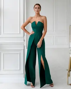 Emerald Strapless V-Neck Jumpsuit
