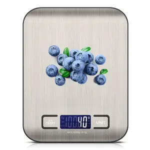 Digital Kitchen Scale, 1 Count Battery Powered LCD Display Electronic Scale, Kitchen Measuring Tool for Cooking, Baking, Snacking(without Battery)